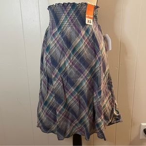NWT Old Navy Plaid Midi Skirt.